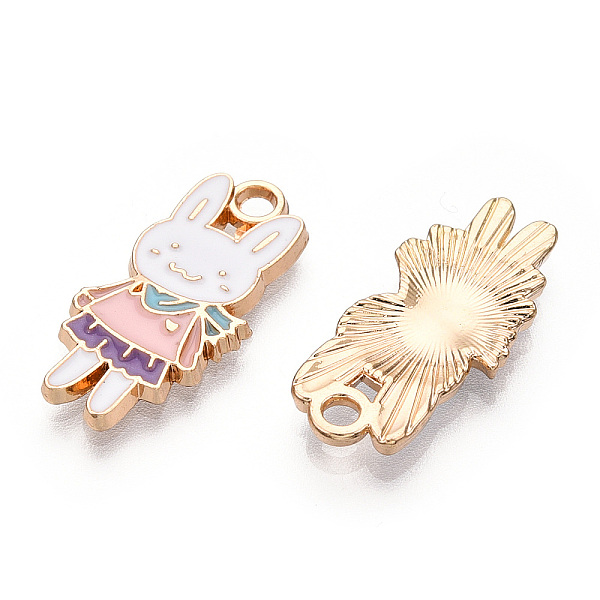 PandaHall Eco-Friendly Zinc Alloy Pendants, with Enamel, Cadmium Free & Nickel Free & Lead Free, Rabbit, Light Gold, Pink, 21x10x2mm, Hole...
PandaHall Eco-Friendly Zinc Alloy Pendants, with Enamel, Cadmium Free & Nickel Free & Lead Free, Rabbit, Light Gold, Pink, 21x10x2mm, Hole...