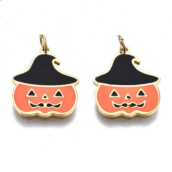 PandaHall 316 Surgical Stainless Steel Enamel Charms, with Jump Rings, for Halloween, Pumpkin, Coral, Real 14K Gold Plated, 14x12x1mm, Jump..., Red
PandaHall 316 Surgical Stainless Steel Enamel Charms, with Jump Rings, for Halloween, Pumpkin, Coral, Real 14K Gold Plated, 14x12x1mm, Jump..., Red