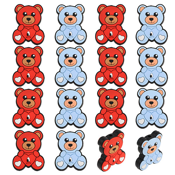 PandaHall CHGCRAFT 16Pcs 2 Colors Bear with Heart Food Grade Eco-Friendly Silicone Beads, Chewing Beads For Teethers, DIY Nursing Necklaces..., Multicolor
PandaHall CHGCRAFT 16Pcs 2 Colors Bear with Heart Food Grade Eco-Friendly Silicone Beads, Chewing Beads For Teethers, DIY Nursing Necklaces..., Multicolor