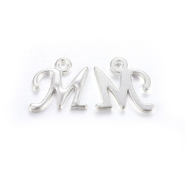 PandaHall Silver Color Plated Alloy Letter Pendants, Rack Plating, Cadmium Free & Lead Free, Letter.M, 13x13x2mm, Hole: 1.5mm Alloy Letter
PandaHall Silver Color Plated Alloy Letter Pendants, Rack Plating, Cadmium Free & Lead Free, Letter.M, 13x13x2mm, Hole: 1.5mm Alloy Letter