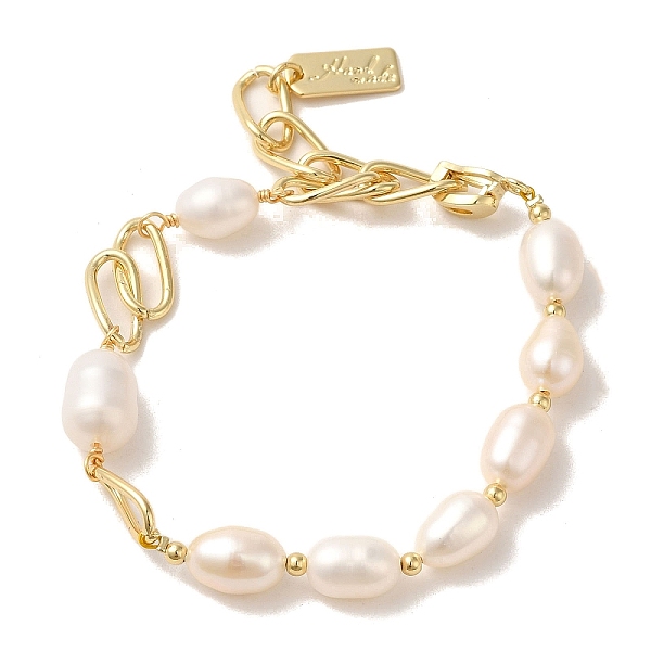 PandaHall Natural Pearl Beaded Bracelets, with Brass Chains, Real 14K Gold Plated, 5-7/8 inch(14.9cm) Pearl Oval
PandaHall Natural Pearl Beaded Bracelets, with Brass Chains, Real 14K Gold Plated, 5-7/8 inch(14.9cm) Pearl Oval