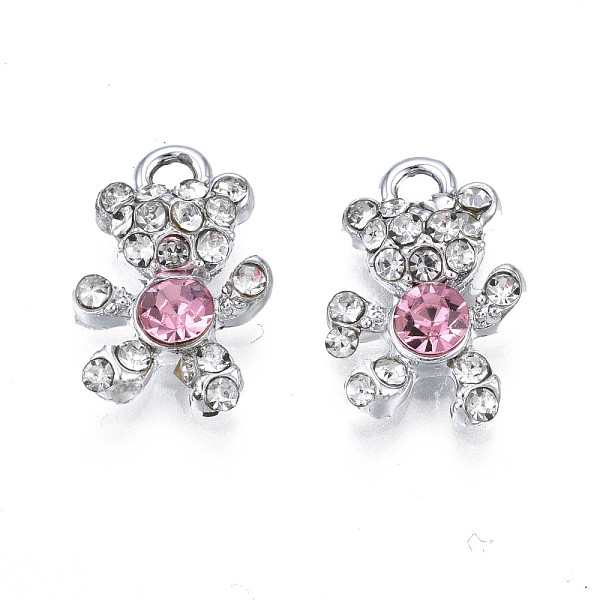 PandaHall UV Plating Alloy Charms, with Rhinestone, Platinum, Cadmium Free & Lead Free, Bear, Rose, 14x9.5x3.5mm, Hole: 1.8mm..., Pink
PandaHall UV Plating Alloy Charms, with Rhinestone, Platinum, Cadmium Free & Lead Free, Bear, Rose, 14x9.5x3.5mm, Hole: 1.8mm..., Pink