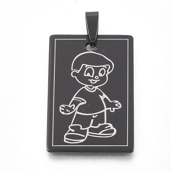 PandaHall 202 Stainless Steel Pendants, Rectangle with Boy, Gunmetal, 38x25x2mm, Hole: 4x9mm 202 Stainless Steel Rectangle
PandaHall 202 Stainless Steel Pendants, Rectangle with Boy, Gunmetal, 38x25x2mm, Hole: 4x9mm 202 Stainless Steel Rectangle