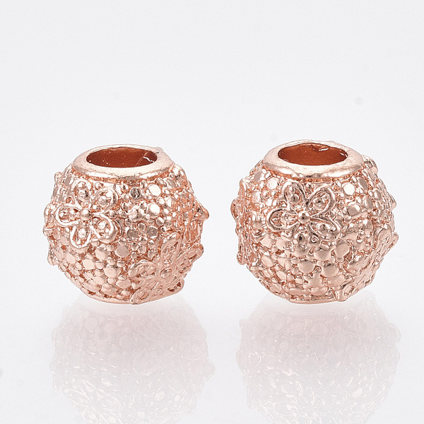 PandaHall Alloy European Beads, Large Hole Beads, Rondelle with Flower, Rose Gold, 11x9mm, Hole: 4.5mm Alloy Rondelle
PandaHall Alloy European Beads, Large Hole Beads, Rondelle with Flower, Rose Gold, 11x9mm, Hole: 4.5mm Alloy Rondelle