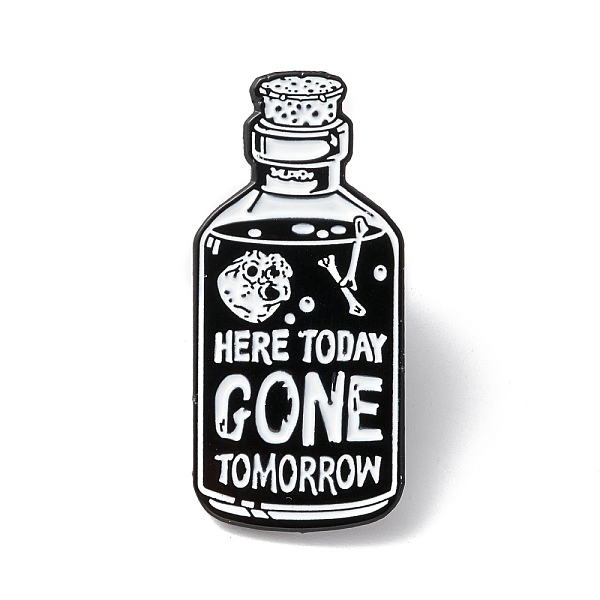 PandaHall Here Today Gone Tomorrow Enamel Pin, Bottle Shape Alloy Brooch for Backpack Clothes, Electrophoresis Black, White, 30x14x1.5mm...
PandaHall Here Today Gone Tomorrow Enamel Pin, Bottle Shape Alloy Brooch for Backpack Clothes, Electrophoresis Black, White, 30x14x1.5mm...