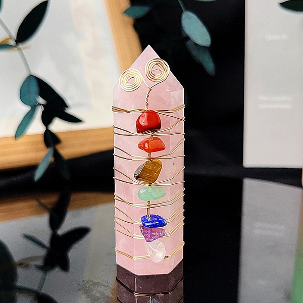PandaHall Wire Wrapped Tower Natural Rose Quartz Healing Stone Wands, with Natural Gemstone Chip, for Reiki Chakra Meditation Therapy Decos...
PandaHall Wire Wrapped Tower Natural Rose Quartz Healing Stone Wands, with Natural Gemstone Chip, for Reiki Chakra Meditation Therapy Decos...