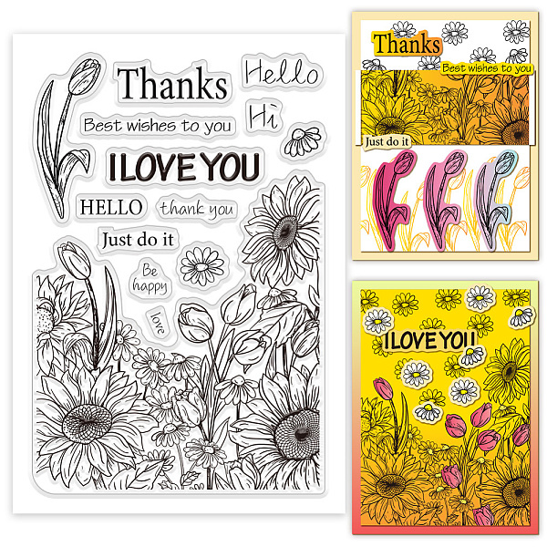 PandaHall PH Sunflower Clear Stamps, Letters Silicone Stamps Tulip Transparent Seal Stamps Daisy Rubber Stamps for Photo Albums, Holiday...
PandaHall PH Sunflower Clear Stamps, Letters Silicone Stamps Tulip Transparent Seal Stamps Daisy Rubber Stamps for Photo Albums, Holiday...