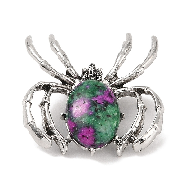 PandaHall Natural Ruby in Zoisite Brooches, with Alloy Findings, Spider, Antique Silver, 37x34x8mm Ruby in Zoisite Spider
PandaHall Natural Ruby in Zoisite Brooches, with Alloy Findings, Spider, Antique Silver, 37x34x8mm Ruby in Zoisite Spider