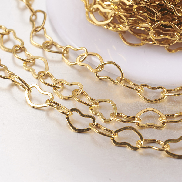 PandaHall 3.28 Feet Rack Plating Brass Handmade Chains, Soldered, Cadmium Free & Nickel Free & Lead Free, Heart Link Chains, Golden...
PandaHall 3.28 Feet Rack Plating Brass Handmade Chains, Soldered, Cadmium Free & Nickel Free & Lead Free, Heart Link Chains, Golden...