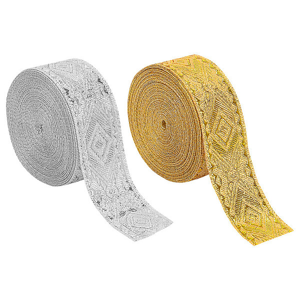 PandaHall FINGERINSPIRE 15.4 Yards Metallic Jacquard Ribbon Trim 0.94" Wide Rhombus Embroidery Woven Trim Golden Silver Polyester Vintage..., Multicolor
PandaHall FINGERINSPIRE 15.4 Yards Metallic Jacquard Ribbon Trim 0.94" Wide Rhombus Embroidery Woven Trim Golden Silver Polyester Vintage..., Multicolor