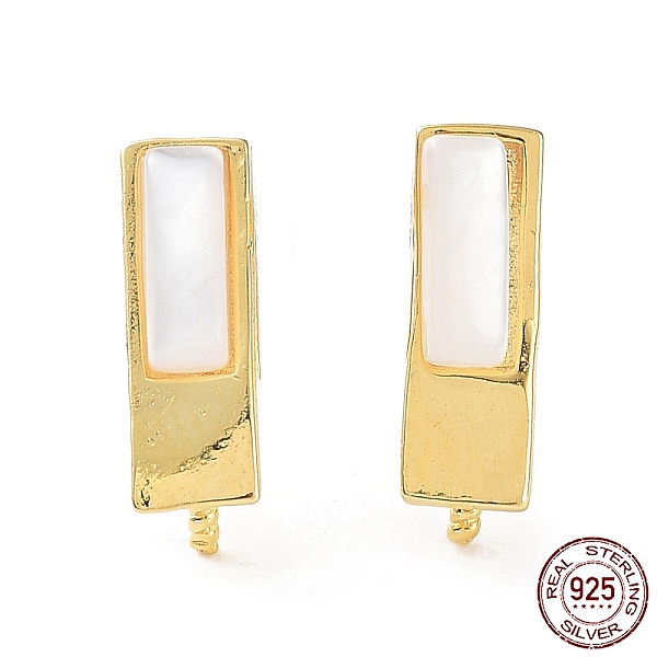 PandaHall 925 Sterling Silver Stud Earring Findings, with Shell, for Half Drilled Pearl Beads, Rectangle, Real 18K Gold Plated, 9.5x3mm, Pin...
PandaHall 925 Sterling Silver Stud Earring Findings, with Shell, for Half Drilled Pearl Beads, Rectangle, Real 18K Gold Plated, 9.5x3mm, Pin...