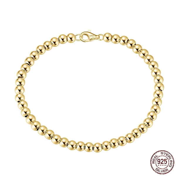 PandaHall 925 Sterling Silver Round Ball Chain Bracelets, with S925 Stamp, Golden, 7-1/8 inch(18cm) Sterling Silver
PandaHall 925 Sterling Silver Round Ball Chain Bracelets, with S925 Stamp, Golden, 7-1/8 inch(18cm) Sterling Silver