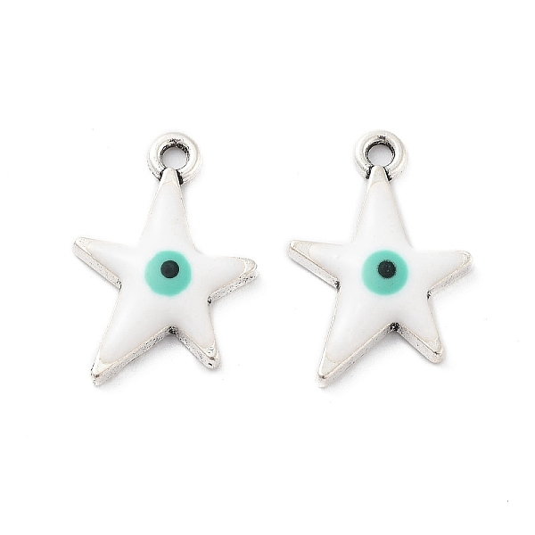 PandaHall Alloy Enamel Pendants, Star with Evil Eye Charm, Cadmium Free & Nickel Free & Lead Free, Antique Silver, White, 22x15x3.5mm, Hole...
PandaHall Alloy Enamel Pendants, Star with Evil Eye Charm, Cadmium Free & Nickel Free & Lead Free, Antique Silver, White, 22x15x3.5mm, Hole...