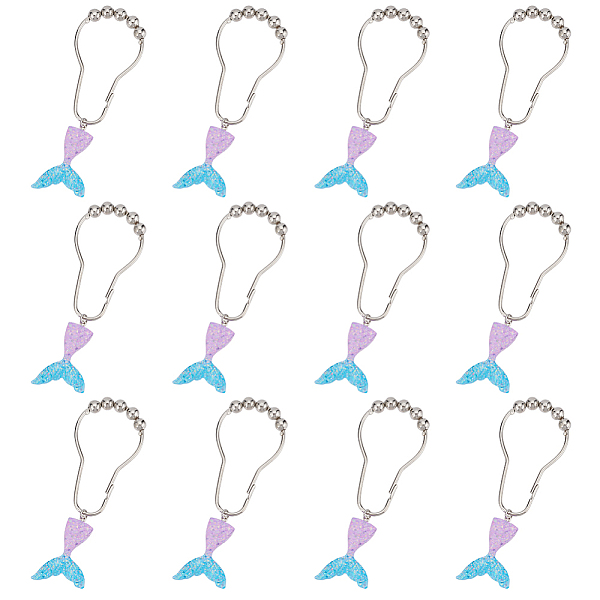 PandaHall Olycraft 12Pcs Iron Shower Curtain Rings for Bathroom, with Two Tone Resin Pendants, Mermaid Tail Shape, Medium Purple, 120mm...
PandaHall Olycraft 12Pcs Iron Shower Curtain Rings for Bathroom, with Two Tone Resin Pendants, Mermaid Tail Shape, Medium Purple, 120mm...