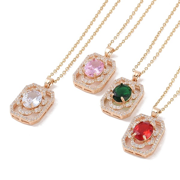 PandaHall 304 Stainless Steel Cable Chain Necklaces, Brass with Cubic Zirconia Pendant Necklaces, Real 18K Gold Plated, Rectangle, Mixed..., Multicolor
PandaHall 304 Stainless Steel Cable Chain Necklaces, Brass with Cubic Zirconia Pendant Necklaces, Real 18K Gold Plated, Rectangle, Mixed..., Multicolor