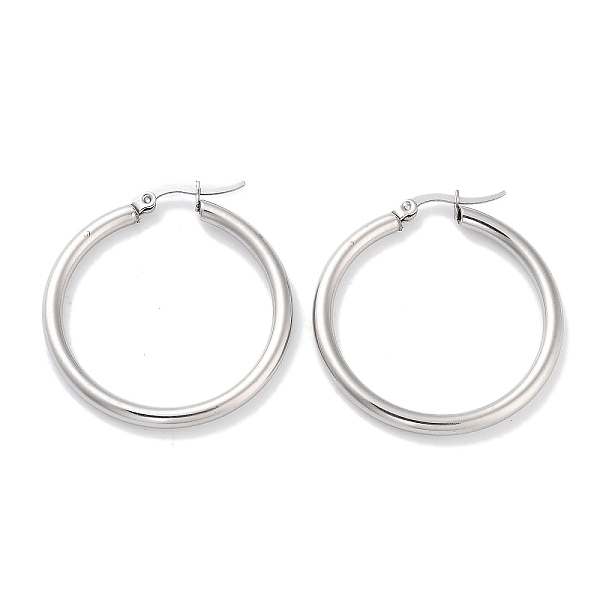 PandaHall Ring 304 Stainless Steel Hoop Earrings for Women Men, Stainless Steel Color, 9 Gauge, 35x3mm, Pin: 0.6mm 304 Stainless Steel Ring
PandaHall Ring 304 Stainless Steel Hoop Earrings for Women Men, Stainless Steel Color, 9 Gauge, 35x3mm, Pin: 0.6mm 304 Stainless Steel Ring