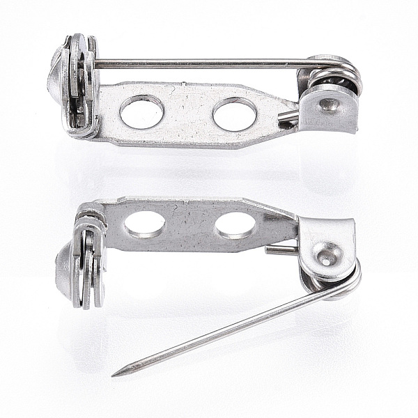 PandaHall 304 Stainless Steel Pin Brooch Back Bar Findings, Stainless Steel Color, 17.5x5x7.5mm, Hole: 2mm 304 Stainless Steel
PandaHall 304 Stainless Steel Pin Brooch Back Bar Findings, Stainless Steel Color, 17.5x5x7.5mm, Hole: 2mm 304 Stainless Steel