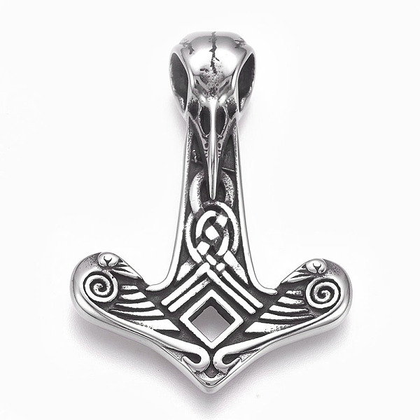 PandaHall 304 Stainless Steel Pendants, Anchor, Antique Silver, 48x35x10mm, Hole: 7mm 304 Stainless Steel Anchor & Helm
PandaHall 304 Stainless Steel Pendants, Anchor, Antique Silver, 48x35x10mm, Hole: 7mm 304 Stainless Steel Anchor & Helm