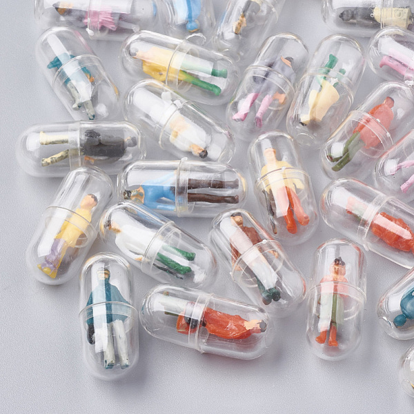 PandaHall Openable Plastic Bead Containers, with Resin Beads Inside, Capsule Shaped Container, Mixed Color, 24x10mm Plastic Human Multicolor
PandaHall Openable Plastic Bead Containers, with Resin Beads Inside, Capsule Shaped Container, Mixed Color, 24x10mm Plastic Human Multicolor