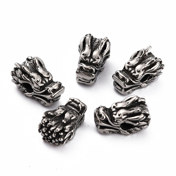 PandaHall 316 Surgical Stainless Steel Beads, Dragon Head, Antique Silver, 11.8x7.5x6.9mm, Hole: 2.3mm 316 Surgical Stainless Steel Dragon
PandaHall 316 Surgical Stainless Steel Beads, Dragon Head, Antique Silver, 11.8x7.5x6.9mm, Hole: 2.3mm 316 Surgical Stainless Steel Dragon