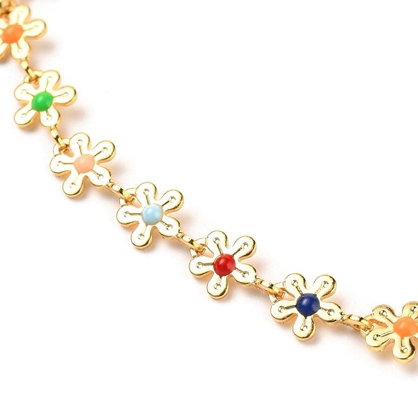 PandaHall Brass Enamel Flower Link Chain Anklets, with 304 Stainless Steel Lobster Claw Clasps, Colorful, Real 18K Gold Plated, 9-7/8 inch...
PandaHall Brass Enamel Flower Link Chain Anklets, with 304 Stainless Steel Lobster Claw Clasps, Colorful, Real 18K Gold Plated, 9-7/8 inch...