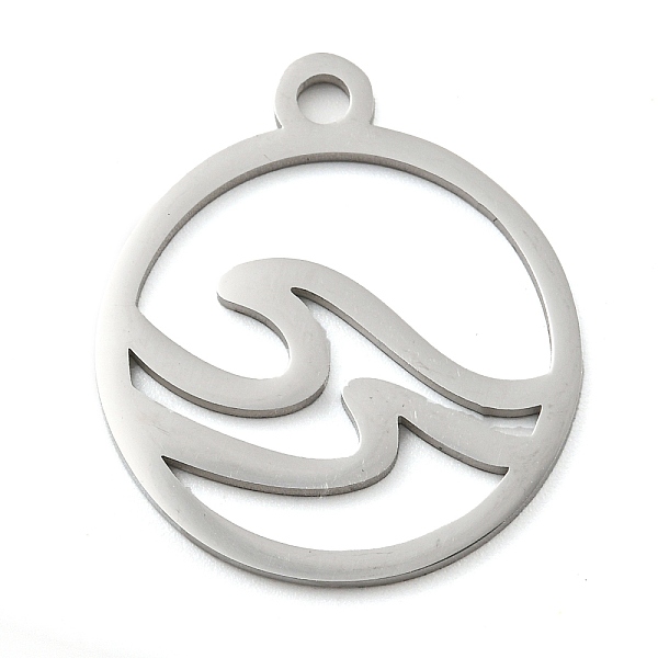 PandaHall 304 Stainless Steel Pendants, Laser Cut, Stainless Steel Color, Flat Round Charm, Wave, 25x21.5x1mm, Hole: 2.5mm 304 Stainless...
PandaHall 304 Stainless Steel Pendants, Laser Cut, Stainless Steel Color, Flat Round Charm, Wave, 25x21.5x1mm, Hole: 2.5mm 304 Stainless...