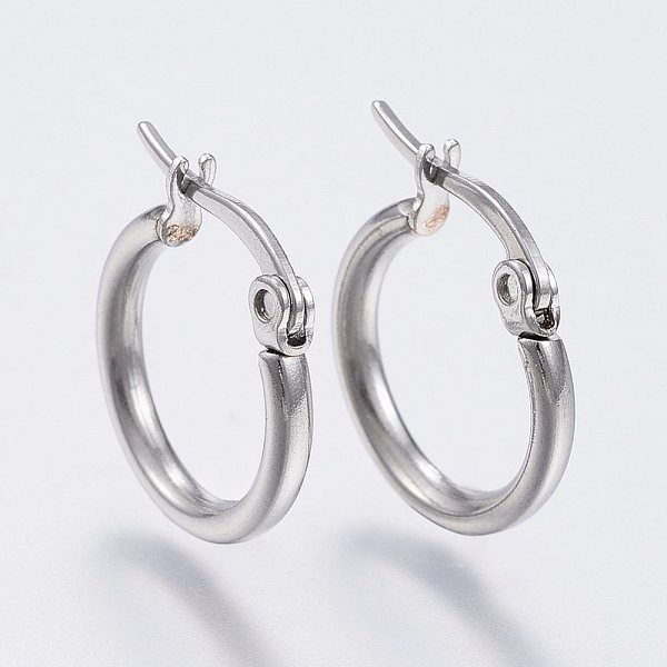 PandaHall 304 Stainless Steel Hoop Earrings, Hypoallergenic Earrings, Ring Shape, Stainless Steel Color, 12 Gauge, 14~16x2mm, Pin...
PandaHall 304 Stainless Steel Hoop Earrings, Hypoallergenic Earrings, Ring Shape, Stainless Steel Color, 12 Gauge, 14~16x2mm, Pin...