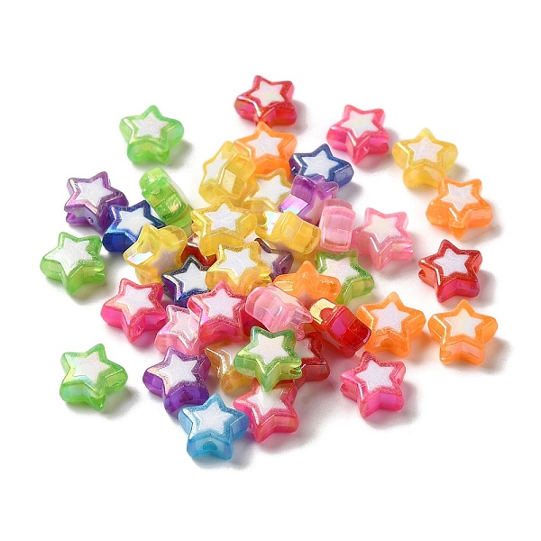PandaHall Plating Acrylic Bead, AB Color Plated, Pentacle, Mixed Color, 9x9x4mm, Hole: 1.8mm, 2632pcs/500g Acrylic Others Multicolor
PandaHall Plating Acrylic Bead, AB Color Plated, Pentacle, Mixed Color, 9x9x4mm, Hole: 1.8mm, 2632pcs/500g Acrylic Others Multicolor