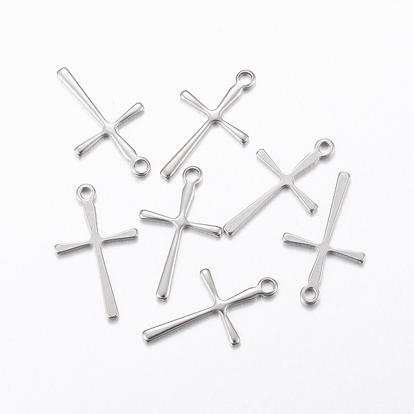 PandaHall 304 Stainless Steel Pendants, Cross, Stainless Steel Color, 16x9.5x0.8mm, Hole: 1mm 304 Stainless Steel Cross
PandaHall 304 Stainless Steel Pendants, Cross, Stainless Steel Color, 16x9.5x0.8mm, Hole: 1mm 304 Stainless Steel Cross