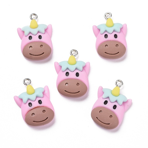 PandaHall Opaque Resin Pendants, with Platinum Tone Iron Loops, Cattle, Pearl Pink, 25x17.5x6.5mm, Hole: 2mm Iron+Resin Cattle Pink
PandaHall Opaque Resin Pendants, with Platinum Tone Iron Loops, Cattle, Pearl Pink, 25x17.5x6.5mm, Hole: 2mm Iron+Resin Cattle Pink