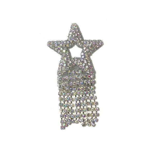PandaHall Star with Tassel Glitter Hotfix Rhinestone, Iron on Patches, Dress Shoes Garment Decoration, Crystal AB, 80x38mm Glass Rhinestone..., Clear
PandaHall Star with Tassel Glitter Hotfix Rhinestone, Iron on Patches, Dress Shoes Garment Decoration, Crystal AB, 80x38mm Glass Rhinestone..., Clear
