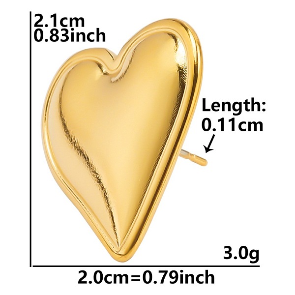 PandaHall Stylish 304 Stainless Steel Heart Stud Earrings for Women 304 Stainless Steel
PandaHall Stylish 304 Stainless Steel Heart Stud Earrings for Women 304 Stainless Steel