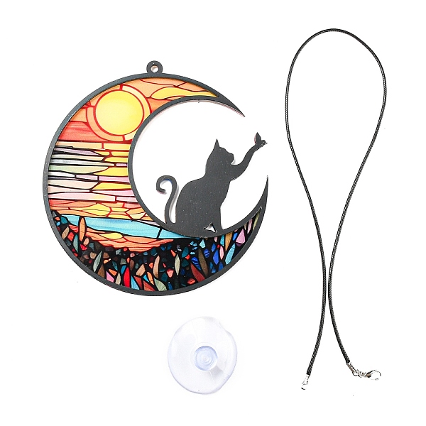 PandaHall Opaque Acrylic Big Pendants, Leather Strap with Plastic Accessories, Moon with Cat, Colorful, 127x120x3.5mm, Hole: 4mm Acrylic...
PandaHall Opaque Acrylic Big Pendants, Leather Strap with Plastic Accessories, Moon with Cat, Colorful, 127x120x3.5mm, Hole: 4mm Acrylic...