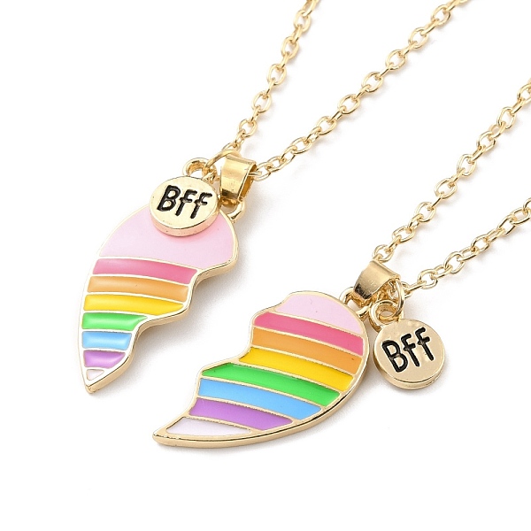 PandaHall BFF/Best Friends Forever Alloy Pendant Necklaces, Valentine's Day Enamel Broken Heart Necklace, Golden, Mixed Color, 18.54 inch..., Multicolor
PandaHall BFF/Best Friends Forever Alloy Pendant Necklaces, Valentine's Day Enamel Broken Heart Necklace, Golden, Mixed Color, 18.54 inch..., Multicolor