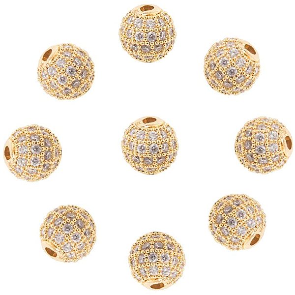 PandaHall 8mm Brass Clear Gemstones Cubic Zirconia CZ Stones Pave Micro Setting Disco Ball Spacer Beads, Round Bracelet Connector Charms...
PandaHall 8mm Brass Clear Gemstones Cubic Zirconia CZ Stones Pave Micro Setting Disco Ball Spacer Beads, Round Bracelet Connector Charms...