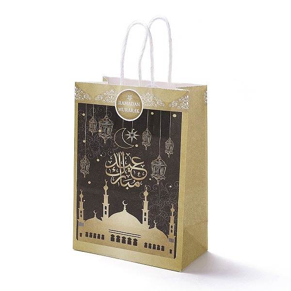 PandaHall Rectangle Ramadan Kraft Paper Gift Bags, with Handles, for Gift Bags and Shopping Bags, Dark Khaki, 8x14.8x21.2cm, Fold..., Black
PandaHall Rectangle Ramadan Kraft Paper Gift Bags, with Handles, for Gift Bags and Shopping Bags, Dark Khaki, 8x14.8x21.2cm, Fold..., Black