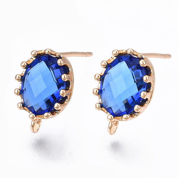 PandaHall Brass Stud Earring Findings, with Glass and Loop, Long-Lasting Plated, Oval, Light Gold, Blue, 11.5x7.5mm, Hole: 1mm, Pin: 0.7mm...
PandaHall Brass Stud Earring Findings, with Glass and Loop, Long-Lasting Plated, Oval, Light Gold, Blue, 11.5x7.5mm, Hole: 1mm, Pin: 0.7mm...