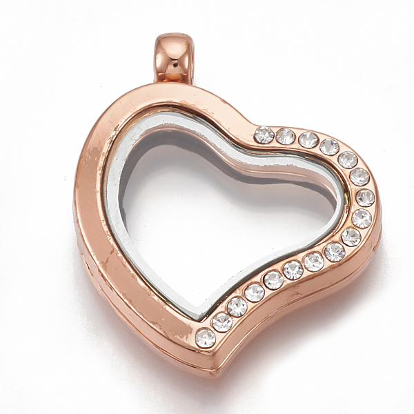 PandaHall Alloy Magnetic Locket Pendants, with Rhinestone and Glass, Heart, Crystal, Rose Gold, 34x29x7mm, Hole: 2.5mm, Inner Measure..., Clear
PandaHall Alloy Magnetic Locket Pendants, with Rhinestone and Glass, Heart, Crystal, Rose Gold, 34x29x7mm, Hole: 2.5mm, Inner Measure..., Clear