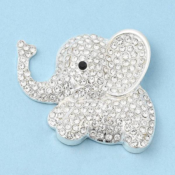 PandaHall Zinc Alloy Cabochons, with Rhinestone, Elephant, Silver, 34x41x7.5mm Alloy+Rhinestone Elephant Clear
PandaHall Zinc Alloy Cabochons, with Rhinestone, Elephant, Silver, 34x41x7.5mm Alloy+Rhinestone Elephant Clear