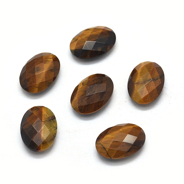 PandaHall Natural Tiger Eye Beads, Faceted, Oval, No Hole/Undrilled, 17.5~18x12.5~13x5.5~6mm Tiger Eye Oval
PandaHall Natural Tiger Eye Beads, Faceted, Oval, No Hole/Undrilled, 17.5~18x12.5~13x5.5~6mm Tiger Eye Oval