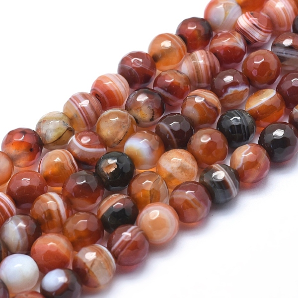 PandaHall Natural Striped Agate/Banded Agate Beads, Dyed, Faceted Round, Saddle Brown, 8mm, Hole: 1mm, about 48pcs/strand, 14.1 inch(36cm)...
PandaHall Natural Striped Agate/Banded Agate Beads, Dyed, Faceted Round, Saddle Brown, 8mm, Hole: 1mm, about 48pcs/strand, 14.1 inch(36cm)...