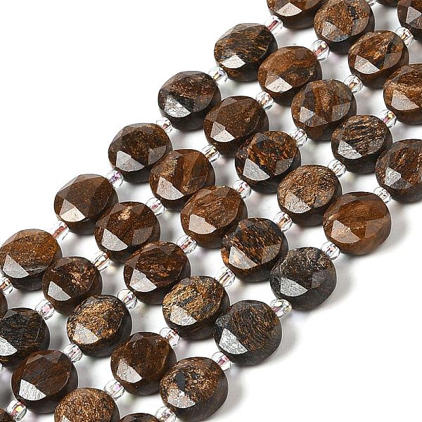 PandaHall Natural Bronzite Bead Strands, Faceted, Flat Round, 10~10.5x10.5~11x5.5~6mm, Hole: 1mm, about 29pcs/strand, 14.76 inch(37.5cm)...
PandaHall Natural Bronzite Bead Strands, Faceted, Flat Round, 10~10.5x10.5~11x5.5~6mm, Hole: 1mm, about 29pcs/strand, 14.76 inch(37.5cm)...