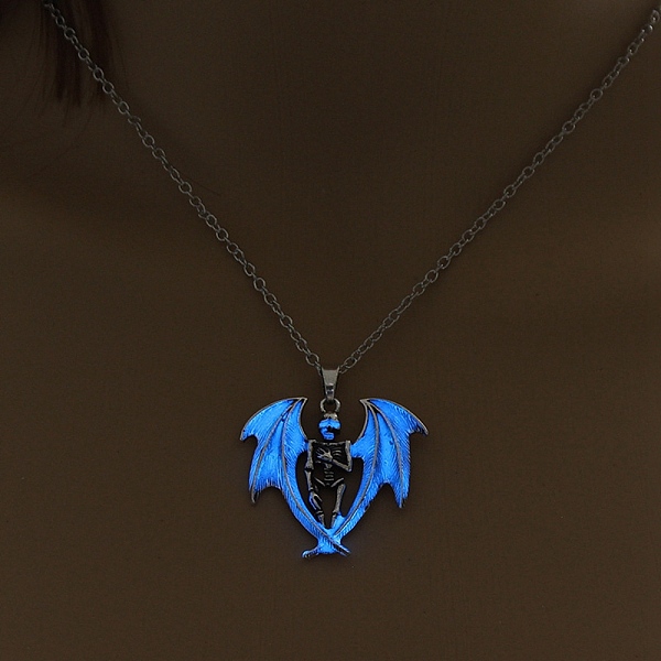 PandaHall Luminous Alloy Pendants, Necklace, Halloween, Dragon/Skull/Horse/Gun, Blue, 17.72 inch(45cm) Alloy Skull Blue
PandaHall Luminous Alloy Pendants, Necklace, Halloween, Dragon/Skull/Horse/Gun, Blue, 17.72 inch(45cm) Alloy Skull Blue