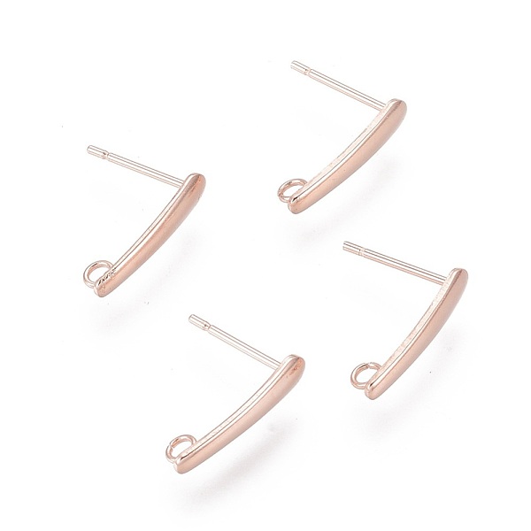 PandaHall 304 Stainless Steel Stud Earring Findings, with Loop, Rose Gold, 15x3x1mm, Hole: 1.6mm, Pin: 0.8mm 304 Stainless Steel Others
PandaHall 304 Stainless Steel Stud Earring Findings, with Loop, Rose Gold, 15x3x1mm, Hole: 1.6mm, Pin: 0.8mm 304 Stainless Steel Others