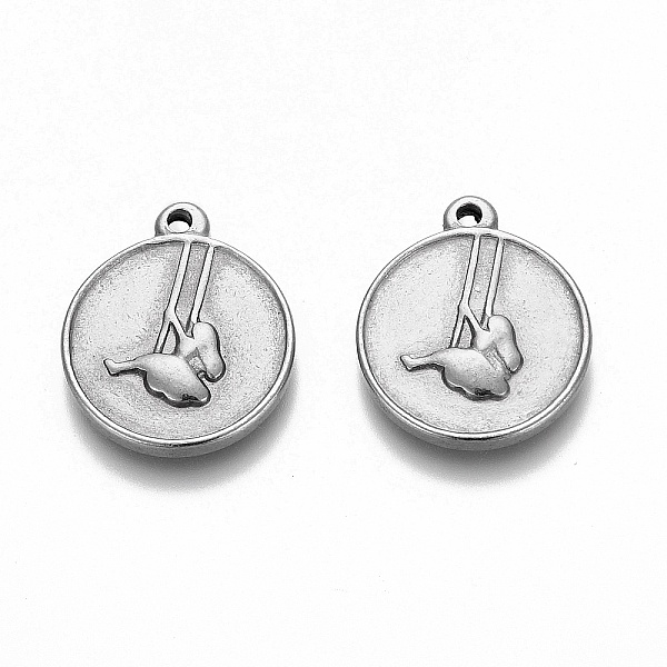PandaHall 304 Stainless Steel Pendants, Flat Round with Swing Pattern, Stainless Steel Color, 16.5x14x2mm, Hole: 1.2mm 304 Stainless Steel...
PandaHall 304 Stainless Steel Pendants, Flat Round with Swing Pattern, Stainless Steel Color, 16.5x14x2mm, Hole: 1.2mm 304 Stainless Steel...