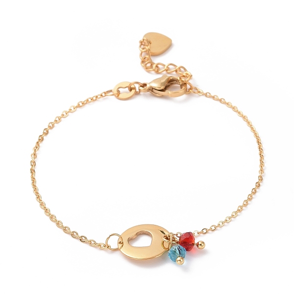 PandaHall Ion Plating(IP) 304 Stainless Steel Heart Link Bracelet with Glass Beads Charms for Women, Golden, 6-3/4 inch(17cm) 304 Stainless...
PandaHall Ion Plating(IP) 304 Stainless Steel Heart Link Bracelet with Glass Beads Charms for Women, Golden, 6-3/4 inch(17cm) 304 Stainless...