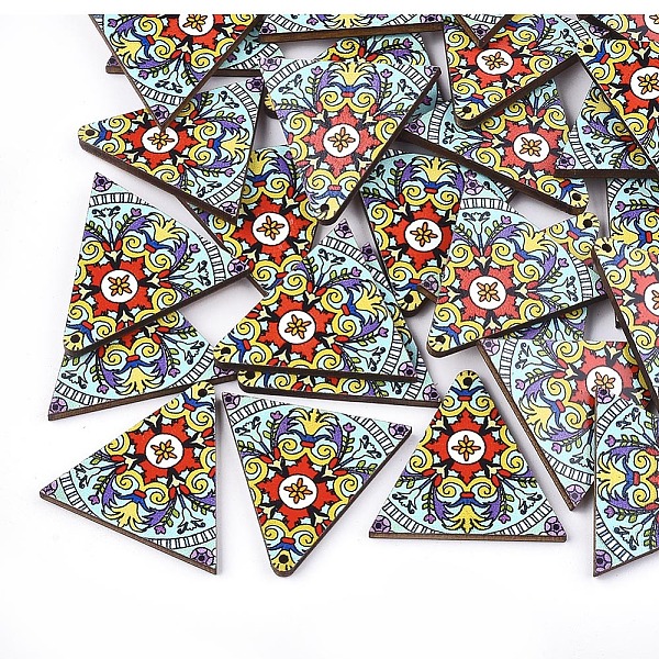 PandaHall Printed Basswood Pendants, Back Random Color, Triangle, Colorful, 32x34x3mm, Hole: 1.5mm Wood Triangle
PandaHall Printed Basswood Pendants, Back Random Color, Triangle, Colorful, 32x34x3mm, Hole: 1.5mm Wood Triangle