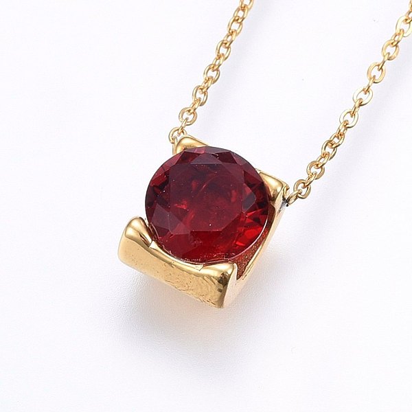 PandaHall 304 Stainless Steel Jewelry Sets, Pendant Necklaces and Stud Earrings, with Cubic Zirconia, Dark Red, Golden, 17.71 inch(45cm)...
PandaHall 304 Stainless Steel Jewelry Sets, Pendant Necklaces and Stud Earrings, with Cubic Zirconia, Dark Red, Golden, 17.71 inch(45cm)...