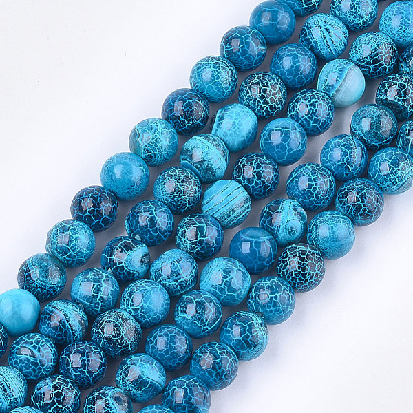 PandaHall Natural Fire Crackle Agate Beads Strands, Dyed, Round, Deep Sky Blue, 8x7.5~8mm, Hole: 1mm, about 48~49pcs/strand, 14.3 inch Fire...
PandaHall Natural Fire Crackle Agate Beads Strands, Dyed, Round, Deep Sky Blue, 8x7.5~8mm, Hole: 1mm, about 48~49pcs/strand, 14.3 inch Fire...