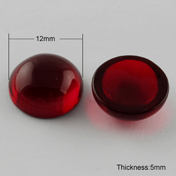 PandaHall Transparent Resin Cabochons, Dome, Half Round, Dark Red, 12x5mm Resin Half Round Red
PandaHall Transparent Resin Cabochons, Dome, Half Round, Dark Red, 12x5mm Resin Half Round Red